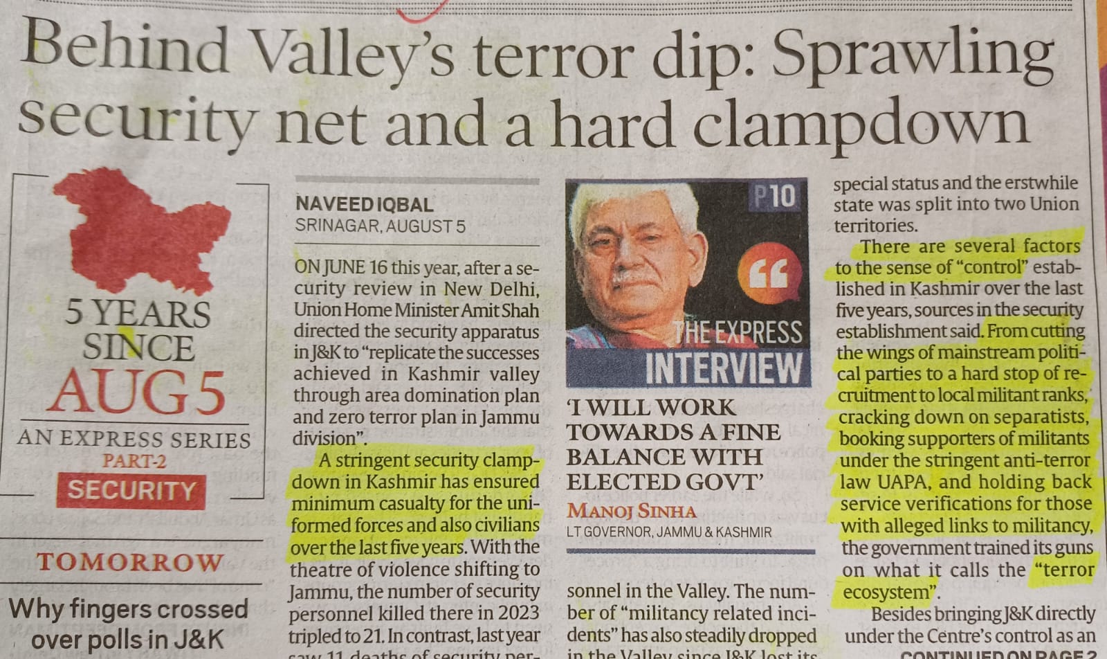 Behind Valley’s terror dip: Sprawling security net and a hard clampdown.